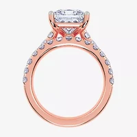 (G-H / Si1-Si2) Womens 4 CT. T.W. Lab Grown White Diamond 14K Gold Side Stone Bridal Set