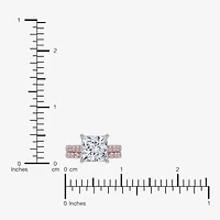 (G-H / Si1-Si2) Womens 4 CT. T.W. Lab Grown White Diamond 14K Gold Side Stone Bridal Set