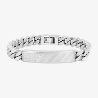 Mens Stainless Steel Solid Link Bracelet