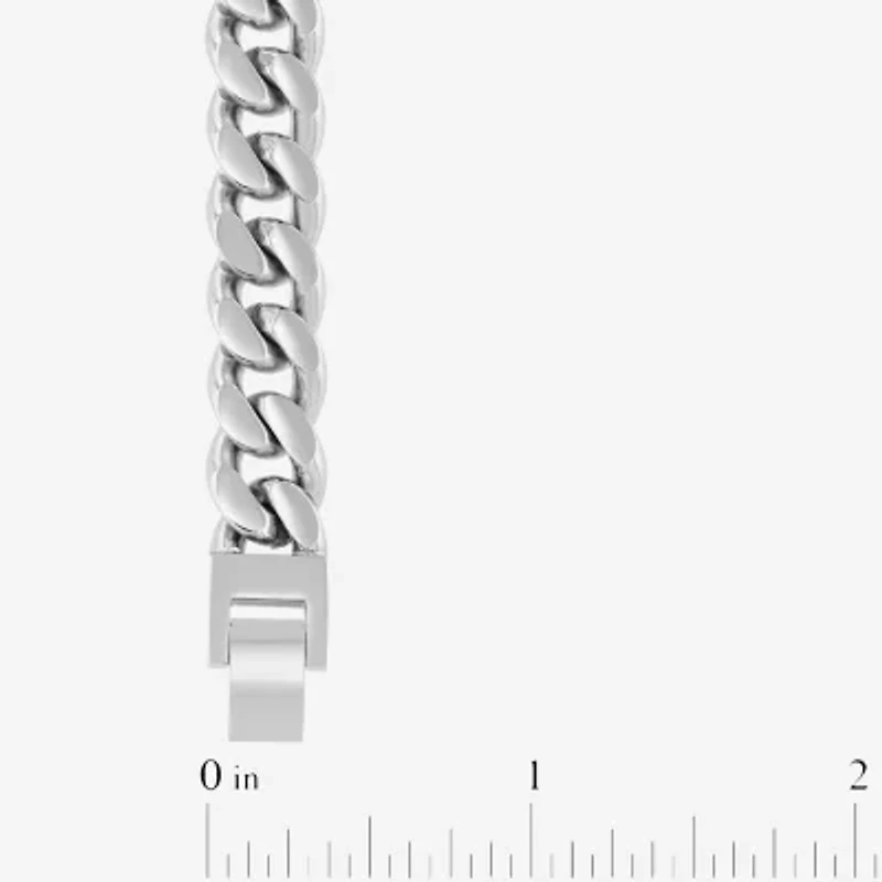 Mens Stainless Steel Solid Link Bracelet