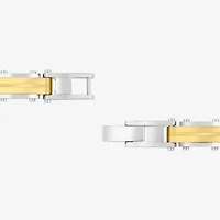 (H-I, I2-I3) Mens Stainless Steel Solid 8 1/2 Inch Link Bracelet