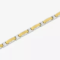 (H-I, I2-I3) Mens Stainless Steel Solid 8 1/2 Inch Link Bracelet
