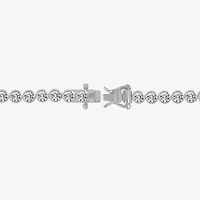 Diamonart Womens Cubic Zirconia Sterling Silver 7.25 Inch Tennis Bracelet