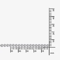 Diamonart Womens Cubic Zirconia Sterling Silver 7.25 Inch Tennis Bracelet