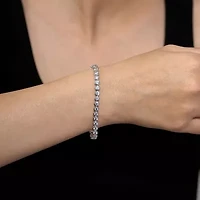 Diamonart Womens Cubic Zirconia Sterling Silver 7.25 Inch Tennis Bracelet