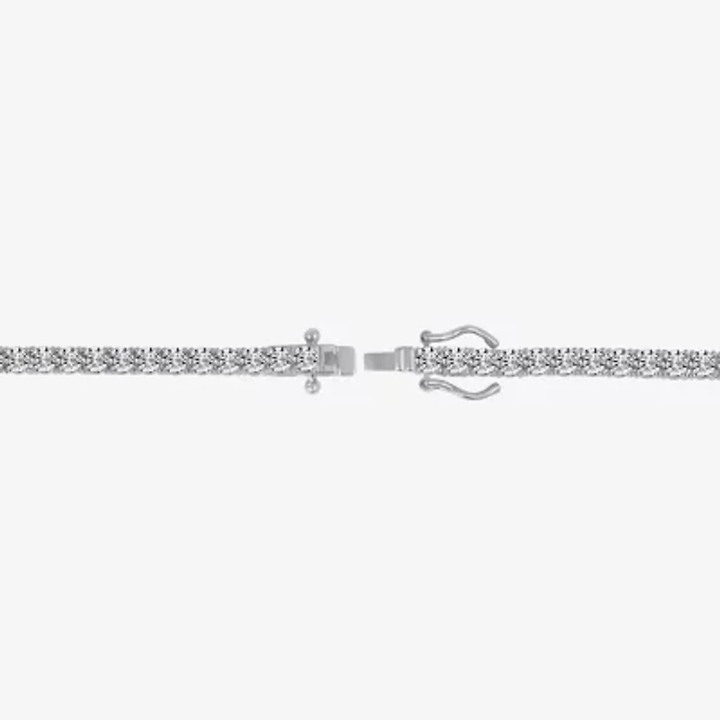 Diamonart Womens Cubic Zirconia Sterling Silver 7.25 Inch Tennis Bracelet