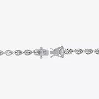 Diamonart Womens Cubic Zirconia Sterling Silver 7.25 Inch Tennis Bracelet
