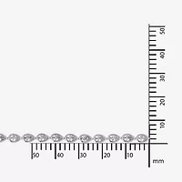 Diamonart Womens Cubic Zirconia Sterling Silver 7.25 Inch Tennis Bracelet