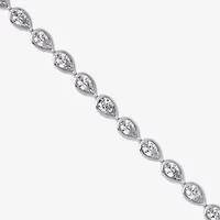 Diamonart Womens Cubic Zirconia Sterling Silver 7.25 Inch Tennis Bracelet
