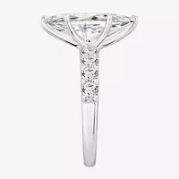 Diamonart Womens Cubic Zirconia Sterling Silver Marquise Side Stone Cocktail Ring