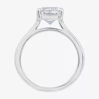 Diamonart Womens Cubic Zirconia Sterling Silver Solitaire Cocktail Ring