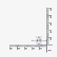 Diamonart Womens Cubic Zirconia Sterling Silver Solitaire Cocktail Ring