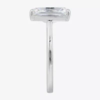 Diamonart Womens Cubic Zirconia Sterling Silver Solitaire Cocktail Ring