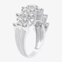 (G, Si1-Si2) Womens 3 CT. T.W. Lab Grown White Diamond Sterling Silver Cocktail Ring
