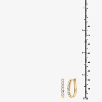 (G, Si1-Si2) Womens 1 CT. T.W. Lab Grown White Diamond 14K Gold Over Silver 21.3mm Hoop Earrings