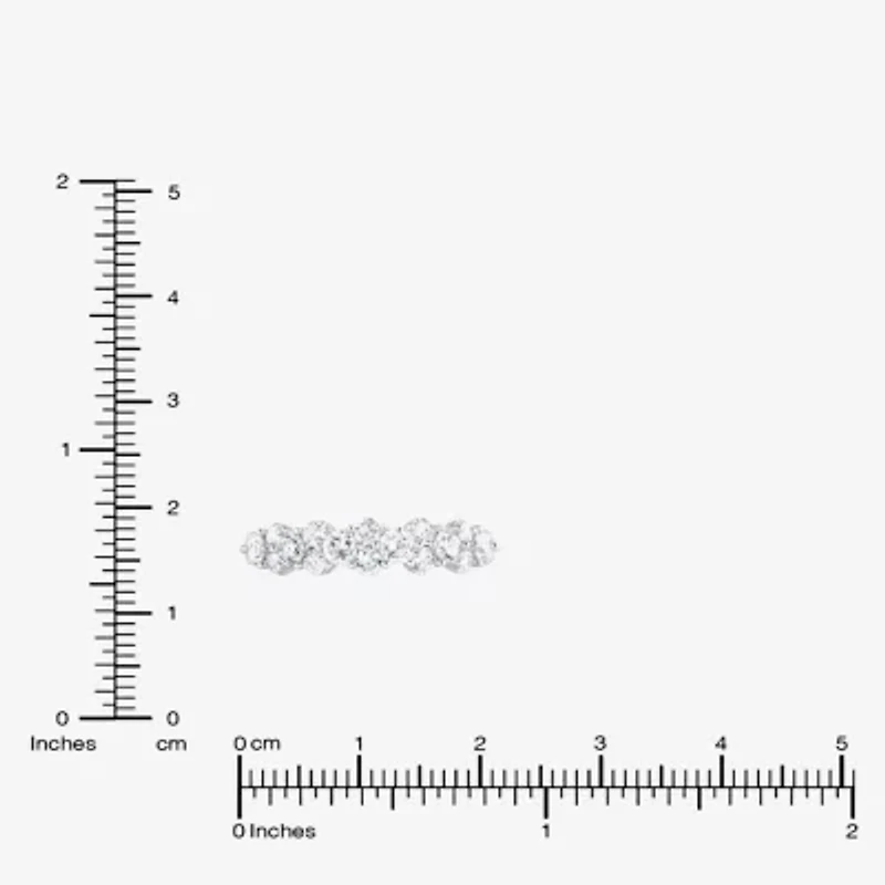 (F, Si2) Womens 1 CT. T.W. Lab Grown White Diamond Sterling Silver Cocktail Ring