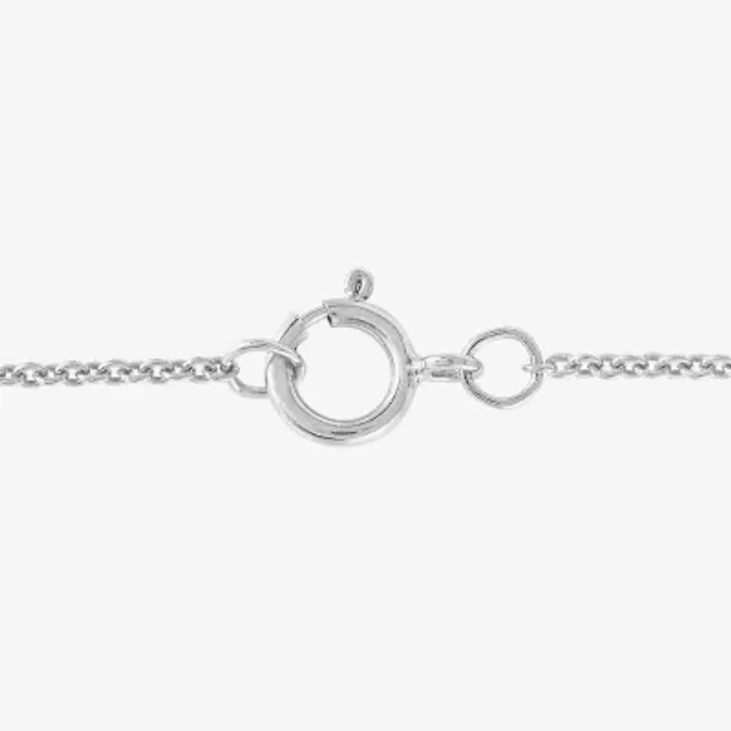 (G, Si1-Si2) Womens 1/2 CT. T.W. Lab Grown White Diamond Sterling Silver 18 Inch Pendant Necklace