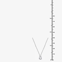 (G, Si1-Si2) Womens 1/2 CT. T.W. Lab Grown White Diamond Sterling Silver 18 Inch Pendant Necklace