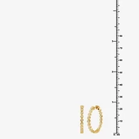 (G, Si1-Si2) Womens 1/2 CT. T.W. Lab Grown White Diamond 14K Gold Over Silver 22.8mm Hoop Earrings