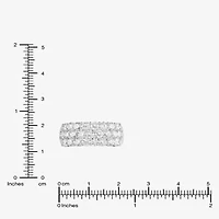 (F/Vs2) Womens 2 CT. T.W. Lab Grown White Diamond Sterling Silver Cocktail Ring