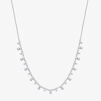 (G, Si1-Si2) Womens White Diamond 12 Inch Tennis Necklace