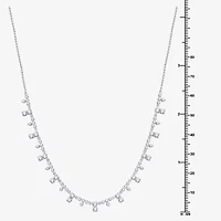 (G, Si1-Si2) Womens White Diamond 12 Inch Tennis Necklace