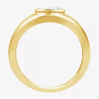 (G, Si1-Si2) Womens 1/2 CT. T.W. Lab Grown White Diamond 14K Gold Over Silver Oval Band