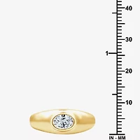 (G, Si1-Si2) Womens 1/2 CT. T.W. Lab Grown White Diamond 14K Gold Over Silver Oval Band