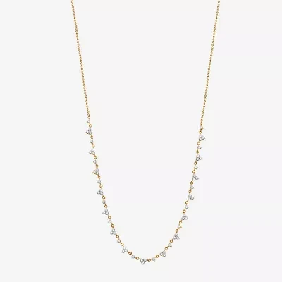 (G, Si1-Si2) Womens 2 CT. T.W. Lab Grown White Diamond 14K Gold Over Silver 18 Inch Pendant Necklace