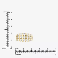 (F, Si2) Womens 3 3/8 Ct. T.W. Lab Grown White Diamond 14K Gold Over Silver Band