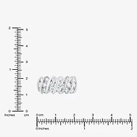 (F, Si2) Womens 3 1/10 Ct. T.W. Lab Grown White Diamond Sterling Silver Band