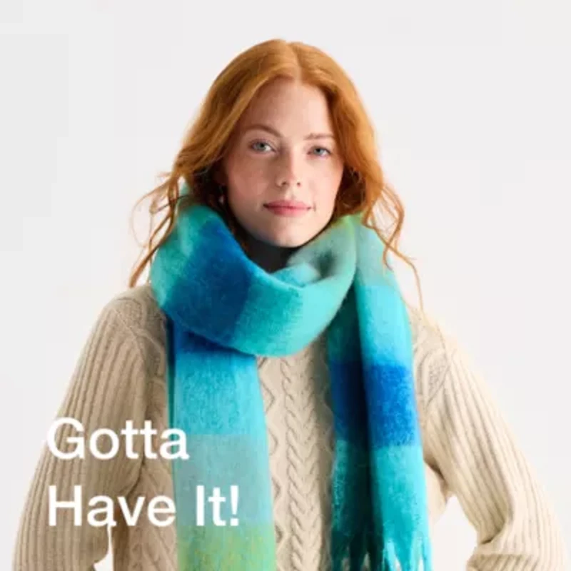 St. John's Bay Plaid Scarf