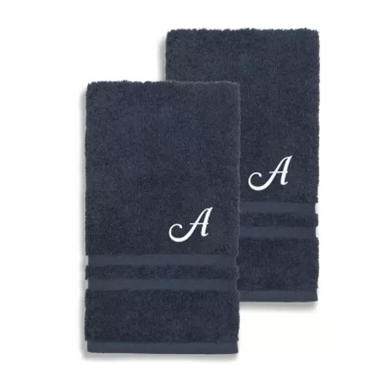 Linum Home Textiles Denzi Monogram Towel Collection 2-pc. Hand