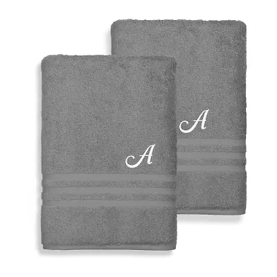Linum Home Textiles Denzi Monogram Towel Collection 2-pc. Bath