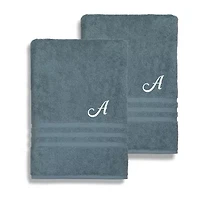 Linum Home Textiles Denzi Monogram Towel Collection 2-pc. Bath Sheet