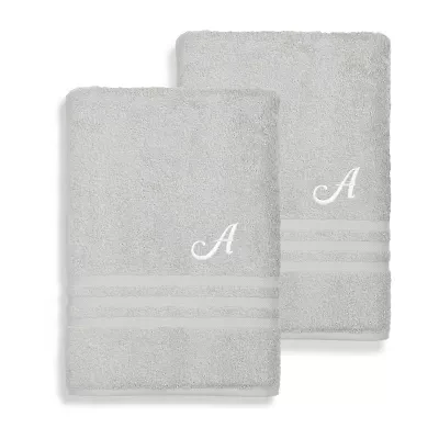 Linum Home Textiles Denzi Monogram Towel Collection 2-pc. Bath Sheet