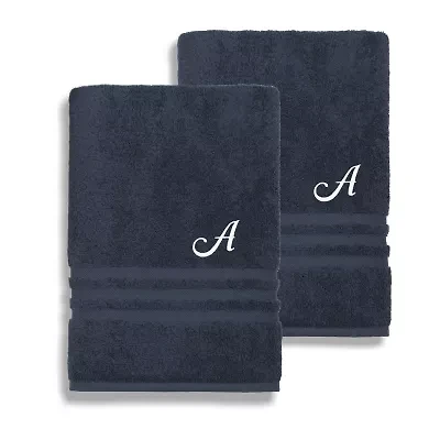 Linum Home Textiles Denzi Monogram Towel Collection 2-pc. Bath Sheet