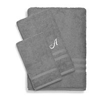 Linum Home Textiles Denzi Monogram Towel Collection 3-pc. Bath Set
