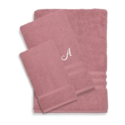 Linum Home Textiles Denzi Monogram Towel Collection 3-pc. Bath Set