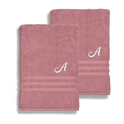 Linum Home Textiles Denzi Monogram Towel Collection 2-pc. Bath Sheet