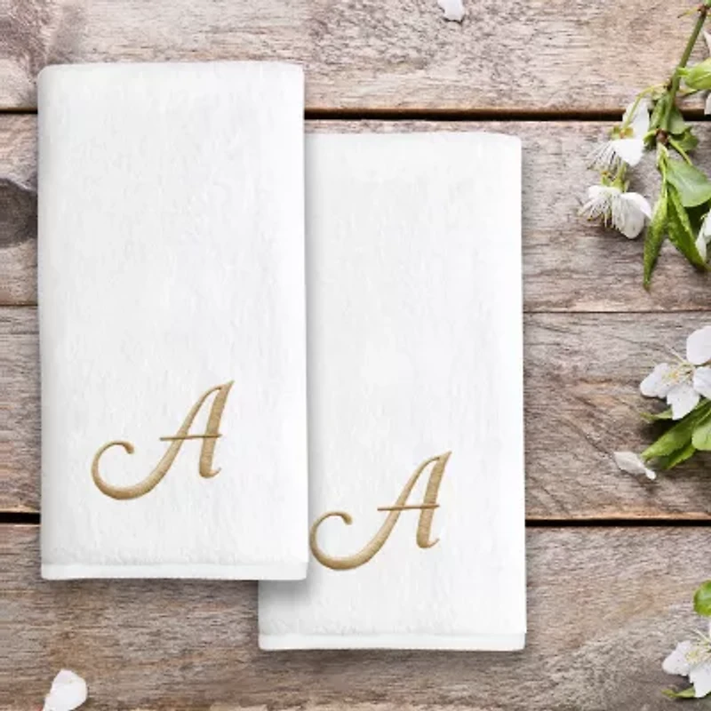 Linum Home Textiles Novelty Monogram Towel Collection 2-pc. Hand