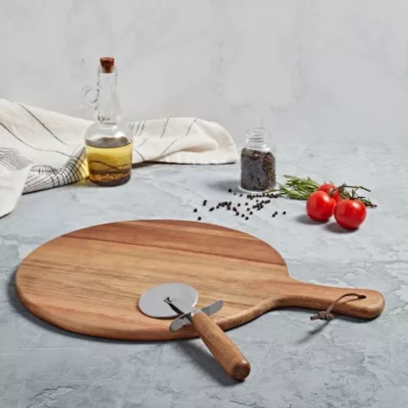 Gallery Acacia Wood 2-pc. Pizza Serve Set