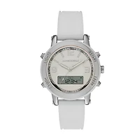 Skechers® Womens White Silicone Analog/Digital Chronograph Watch