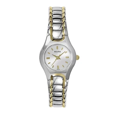 Bulova Classic Womens Two Tone Stainless Steel Bracelet Watch 98t84
