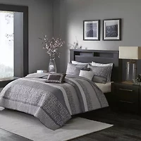 Madison Park Melody 6-Pc Reversible Jacquard Quilt Set With Throw Pillows
