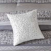 Madison Park Melody 6-Pc Reversible Jacquard Quilt Set With Throw Pillows