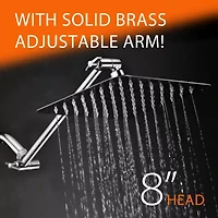 HotelSpa® Mega-Size 8" Square Rainfall Showerhead