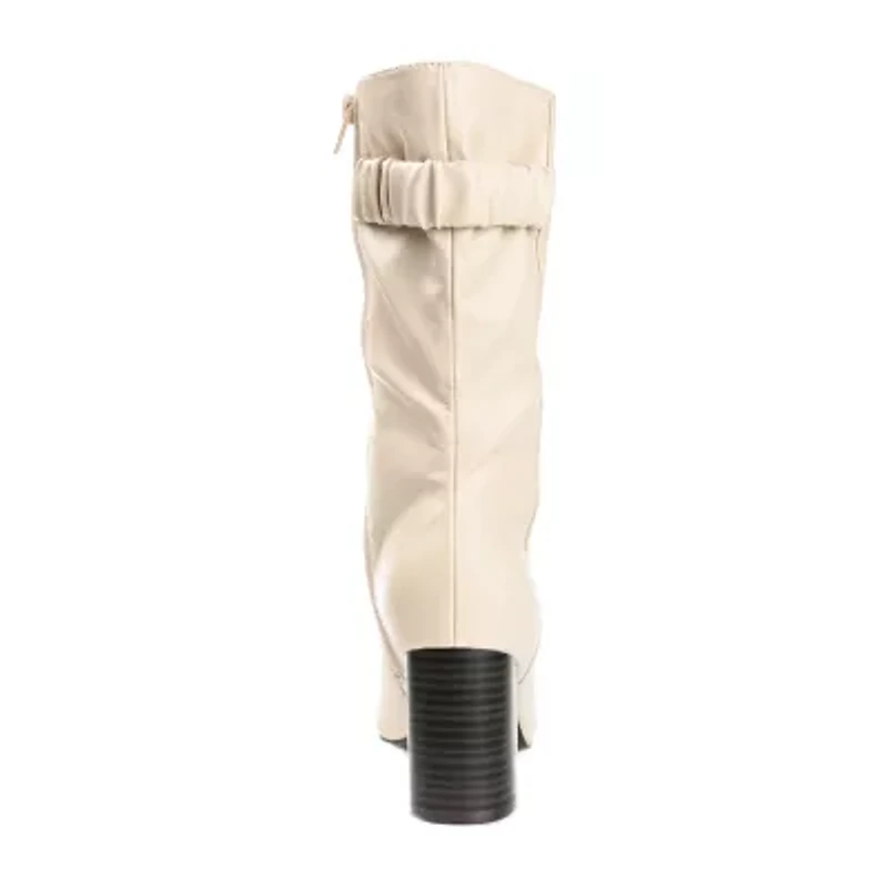 Journee Collection Womens Jc Wilo Stacked Heel Riding Boots