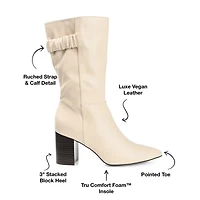 Journee Collection Womens Jc Wilo Stacked Heel Riding Boots