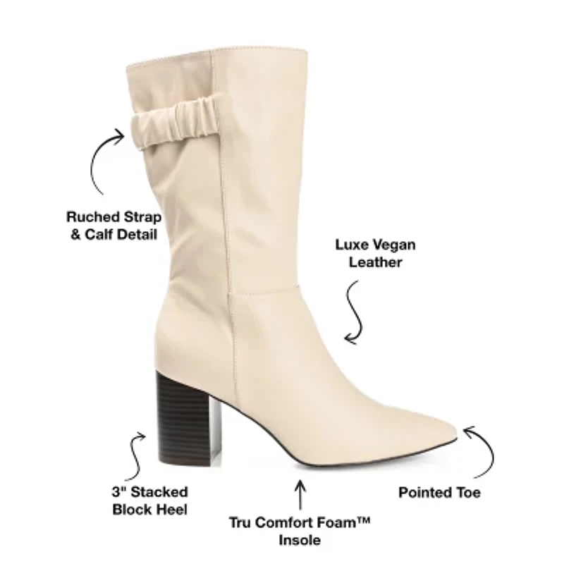 Journee Collection Womens Jc Wilo-Wc Wide Calf Stacked Heel Riding Boots